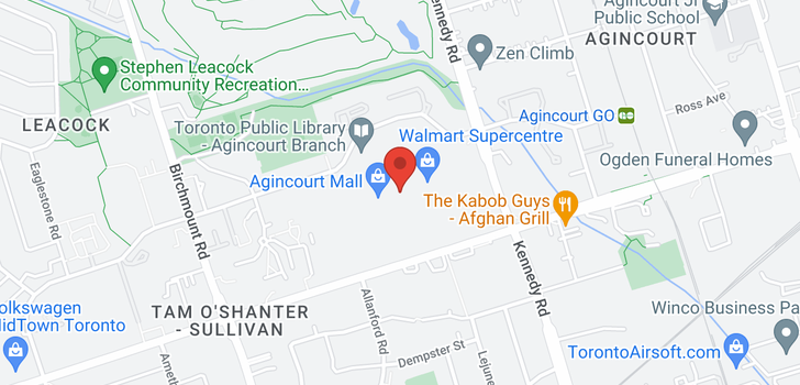 map of #0020 -3850 SHEPPARD AVE E